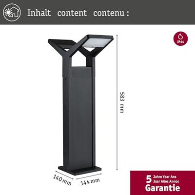 Paulmann 94861 Juntea Staande LED-tuinlamp LED 12.5 W, 12.5 W Antraciet Paulmann 94861 Juntea Staande LED-tuinlamp LED 12.5 W, 12.5 W Antraciet