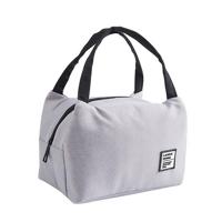 Draagbare lunch zak thermisch geïsoleerd lunch box Tote koeltas zak Bento zakje lunch container school voedsel opslag zakken (grijs) - thumbnail