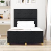 Bedframe met hoofdeinde Zwart 120 x 190 cm Stof - thumbnail