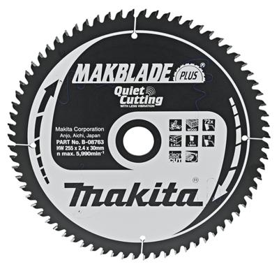 Makita Afkortzaagblad voor Hout | Makblade-Plus | Ø 255mm Asgat 30mm 72T - B-08763