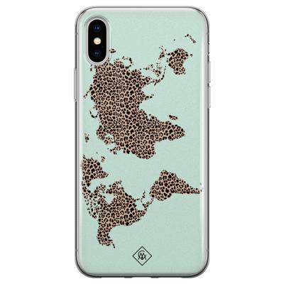 iPhone X/XS siliconen hoesje - Wild world iPhone X/XS siliconen hoesje - Wild world
