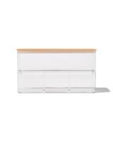 HEMA Dubbele organizer transparant met deksel 22.5x9.5x12.5 (transparant) - thumbnail
