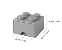 Room Copenhagen LEGO Storage Brick Drawer 4 Grijs opbergdoos - thumbnail
