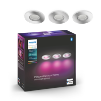 Philips InbouwspotsHue Xamento - White and color set van 3 RVS spots - 929003074801 - thumbnail