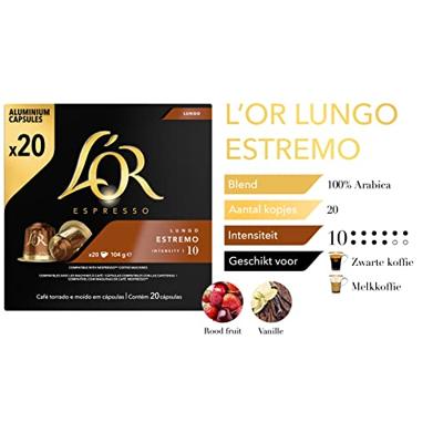 Koffiecups L&apos;Or espresso Lungo Estremo 20 stuks