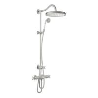 Regendoucheset Tres Clasic Thermostatische Opbouw Incl. Handdouche Doucheslang 170 cm RVS - thumbnail