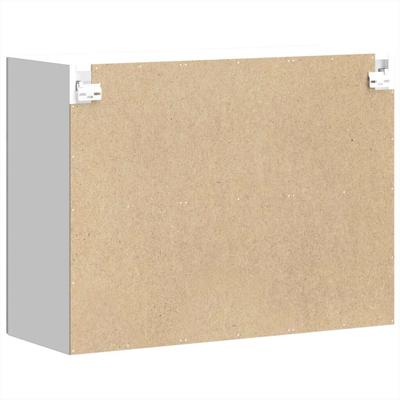 Keukenbovenkast met glazen deur Lucca bewerkt hout grijs sonoma eiken