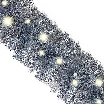 Kerstslinger met LED-lampjes 20 m zilverkleurig - thumbnail