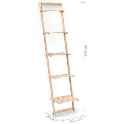 VidaXL Wandrek ladder 41,5x30x176 cm cederhout VidaXL Wandrek ladder 41,5x30x176 cm cederhout