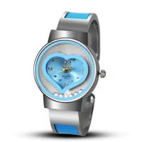 Hartvormige quartz horloge voor vrouwen (Sky Blue) - thumbnail