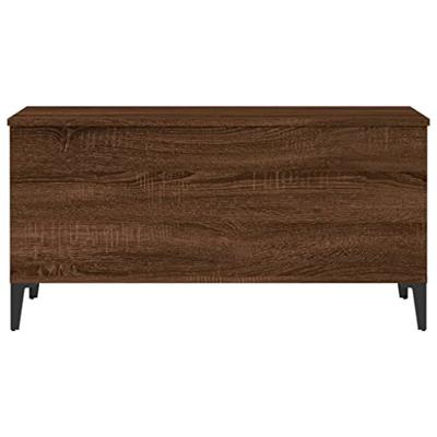 Salontafel 90x44,5x45 cm bewerkt hout bruin eikenkleur