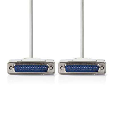 Nedis CCGP52100IV20 Rs232-kabel D-sub 25-pins Male - D-sub 25-pins Male 2,0 M Ivoor