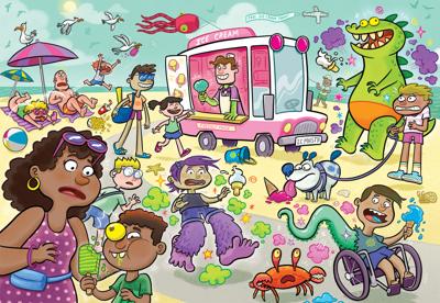 Wasgij Puzzel Junior 1 - IJskoude Kreten! 240 Stukjes