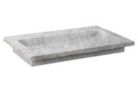 Wastafel Forzalaqua Nova Gekapt & Gepolijst 80.5x51.5x9.5 cm Carrara 2 Kraangaten - thumbnail