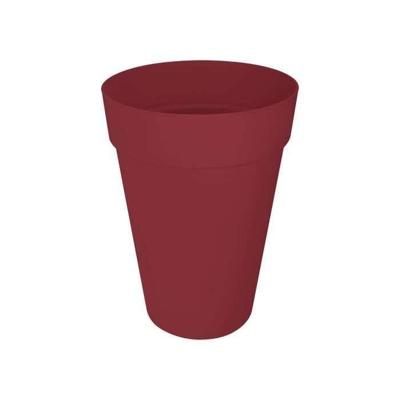 Bloempot - Elho - Loft Urban Rond - Hoogte 35 - Rood - L 34 x B 33,5 x H 45 cm - Buiten - 100% gerecycled