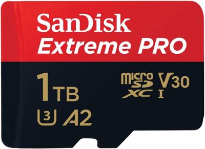 SanDisk Extreme PRO microSDXC-kaart 1 TB Class 10, UHS-I, v30 Video Speed Class Schokbestendig, Waterdicht