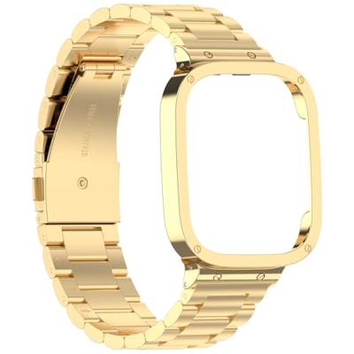 Stalen schakelband met case - Goud - Xiaomi Redmi Watch 3