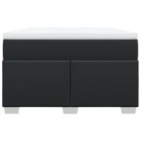 Boxspring met matras kunstleer zwart 120x190 cm - thumbnail