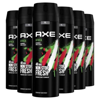 Axe Africa bodyspray deodorant - 6 x 200 ml - voordeelverpakking