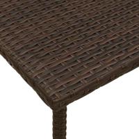Tuin salontafel rechthoekig 80x40x37 cm poly rattan bruin - thumbnail
