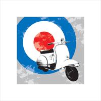 Kunstdruk Scooter 40x40cm - thumbnail