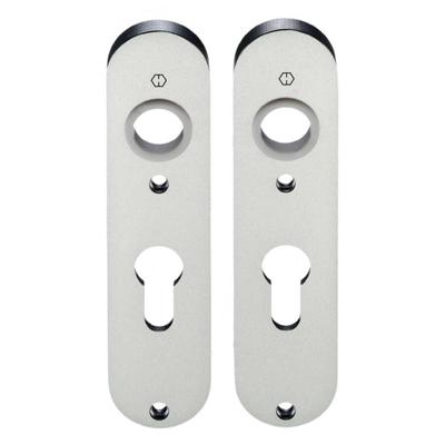 Hoppe ovaal kortschild 300 K - cilindergat PC 55 - aluminium F1