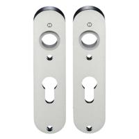 Hoppe ovaal kortschild 300 K - cilindergat PC 55 - aluminium F1 - thumbnail