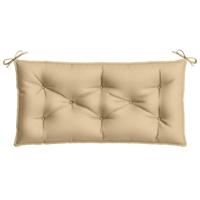 Tuinbankkussen 100x50x7 cm stof gemleerd beige - thumbnail