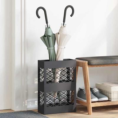 VidaXL Paraplu standaard zwart 28 x 12 x 41 cm staal VidaXL Paraplu standaard zwart 28 x 12 x 41 cm staal