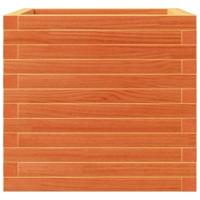 Plantenbak 50x50x46 cm massief grenenhout wasbruin - thumbnail