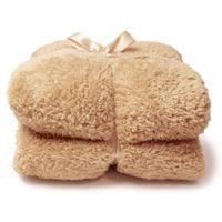 Unique Living Plaid Teddy - Geel - Polyester - 150x200x0cm (BxHxD) - thumbnail