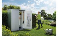 Biohort metalen tuinkast 150 Dubbele deur kwartsgrijs 155x83x182,5 cm- Plat dak- Metaal- Biohort - thumbnail