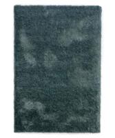 Tapeso Hoogpolig vloerkleed velvet - Posh blauw - 160x230 cm - thumbnail
