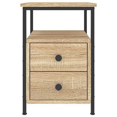 Nachtkastjes 2 st 34x35,5x50 cm sonoma eikenkleurig