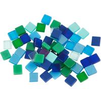 Creativ Company Mini mozaiek, afm 5x5 mm, dikte 2 mm, blauw/groen harmonie, 25 gr/ 1 doos - thumbnail