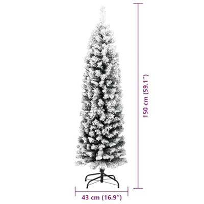 VidaXL Kunstkerstboom groen 150 cm pvc en staal en kunststof