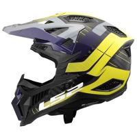 LS2 crosshelm "mx703 x-force galuo", ademend en hypoallergeen. helmet x-force galuo gray/neon yellow size xl - thumbnail