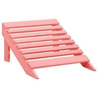 Tuinstoel Adirondack met voetenbank massief vurenhout roze - thumbnail