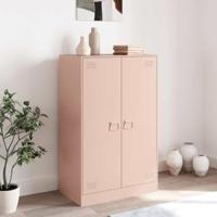 Dressoir 67x39x107 cm staal roze - thumbnail