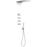Regendouche set electronisch Tres Shower technology | Inbouw | Thermostaatkraan | 4-weg | Vierkant | Chroom - thumbnail