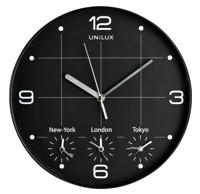 Wandklok unilux on time dia 30.5cm zwart/wit - thumbnail