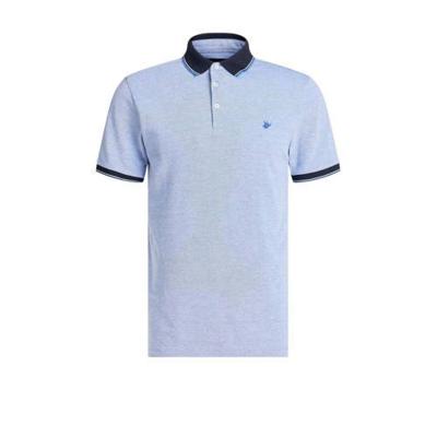 WE Fashion slim fit polo met contrastbies lavender blue WE Fashion slim fit polo met contrastbies lavender blue