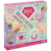 MOXY diamond painting set - creatieve knutselset voor kinderen - 6+ jaar - inclusief accessoires en kleurrijke steentjes - armbandjes maken - diamond painting kaarten - diamond painting stickers - thumbnail