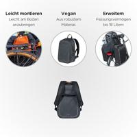 Basil urban dry backpack - waterdichte fietsrugzak - grijs - thumbnail