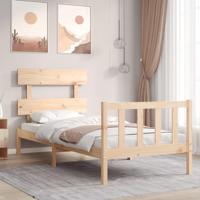 Bedframe zonder matras massief grenenhout 90x200 cm - thumbnail