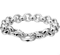 Armband Jasseronschakel zilver 11 mm 18 cm - thumbnail