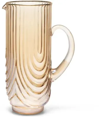 Vondels karaf glas ripple 10x23.5cm luster amber