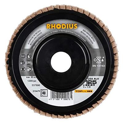 Rhodius 210475 LGA ALU Lamellenschijf Diameter 125 mm Boordiameter 22.23 mm Korrelgrootte (num) 40 Non-ferrometaal 1 stuk(s) Rhodius 210475 LGA ALU Lamellenschijf Diameter 125 mm Boordiameter 22.23 mm Korrelgrootte (num) 40 Non-ferrometaal 1 stuk(s)
