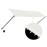 VidaXL Luifel uittrekbaar met led 350x150 cm crème - thumbnail
