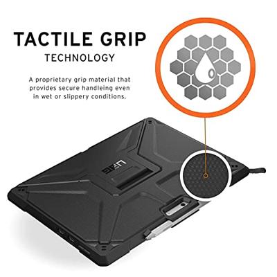 Urban Armor Gear Metropolis voor Microsoft Surface Pro X (Microsoft gecertificeerde beschermhoes, type-cover compatibel, Microsoft Surface Pen houder, standfunctie) - zwart